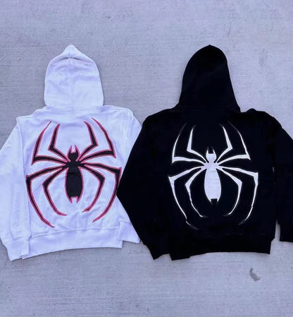 Spider Print Hoodies