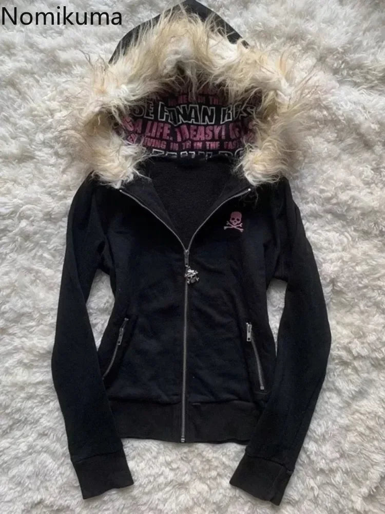 Skull Fur Hoodie
